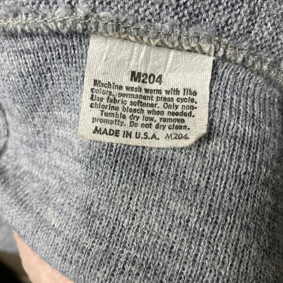 VTG Jantzen Sweater Cardigan Mens XL Gray Button Front Dad Grandpa USA - Picture 10 of 10